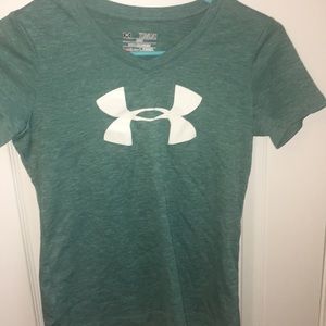 Youth blue heather under armor shirt